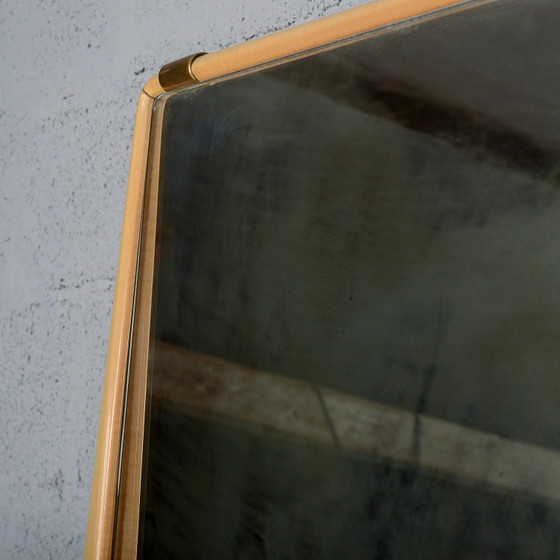 Dassi 1950 Holzgerahmter Spiegel – Messing, Vintage (photo 11 of 14)