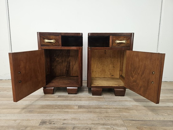 Image 1 of Art Decò bedside tables in briar root and Bakelite