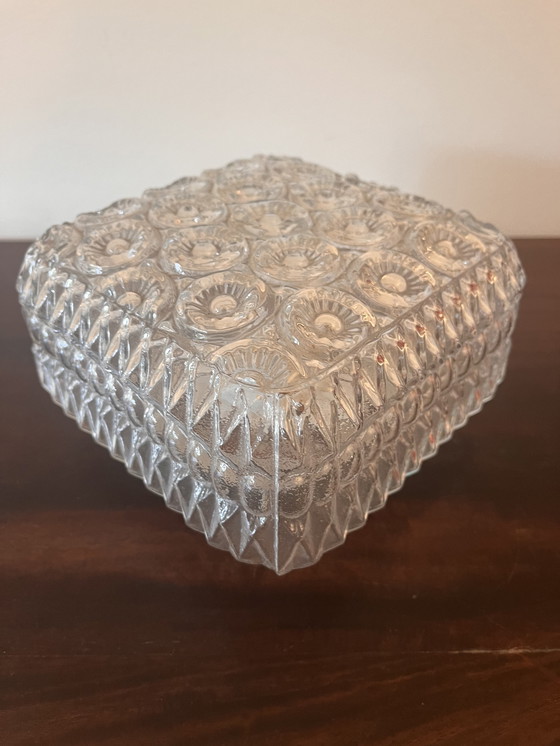 Image 1 of Floral Glass Ceiling Lamp 1970s