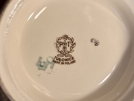 Image 1 of Servizio da caffè antico floreale – porcellana – per 8 persone