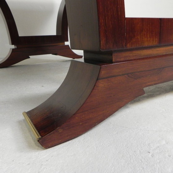 Image 1 of Art-Deco-Esstisch, Palisanderfurnier, ausziehbar auf 248 cm, 1930er Jahre