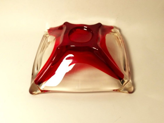 Grote Boheemse Mid-Century Kunstglas Schaal – Schalen (photo 3 of 12)