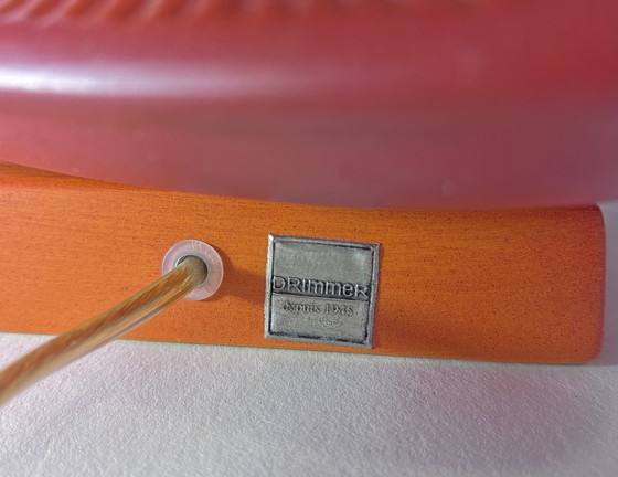 Vintage Louis Drimmer lamp oranje en rood – gesigneerd – jaren 70/80 – Tafellampen, Ceramic (photo 2 of 4)