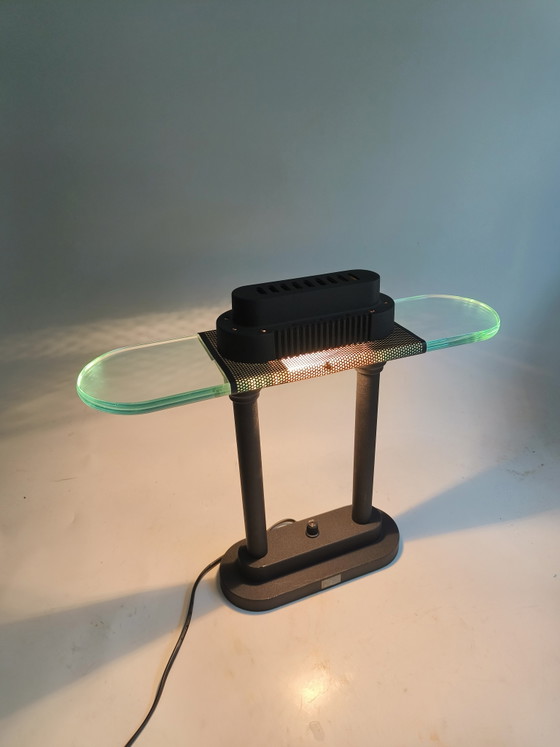 SMC Boxford Bankers Desk Lamp By Robert Sonnemans – Glass, Metal (photo 7 of 14)
