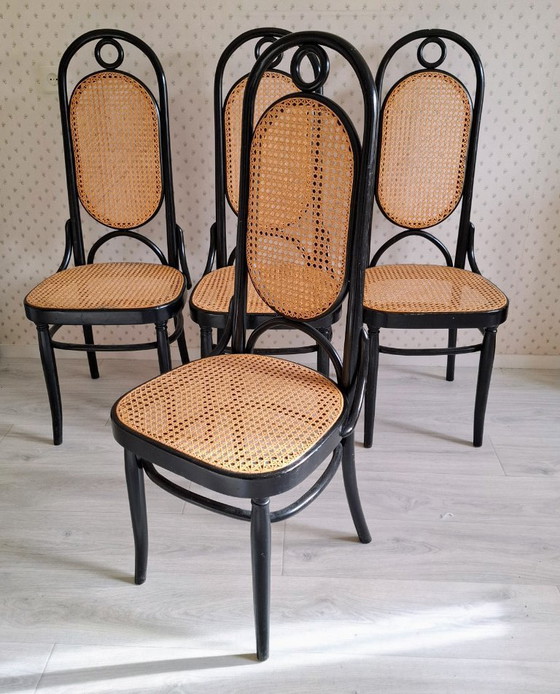 Image 1 of 4x Vintage Dining Room Chairs - Chairs - Thonet Style