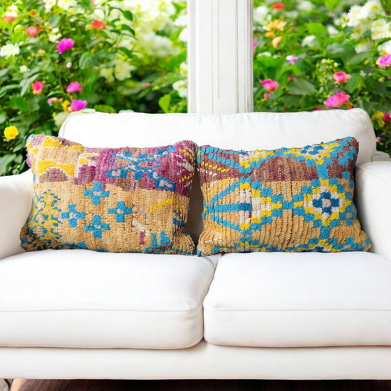 Image 1 of Vintage Berber cushion set, Moroccan cushion