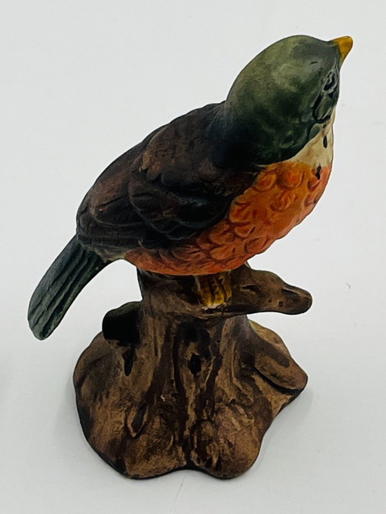 Figura de Petirrojo Americano en Porcelana Bizcocho, Objetos decorativos, Cerámica, Verde (foto 5 de 8)