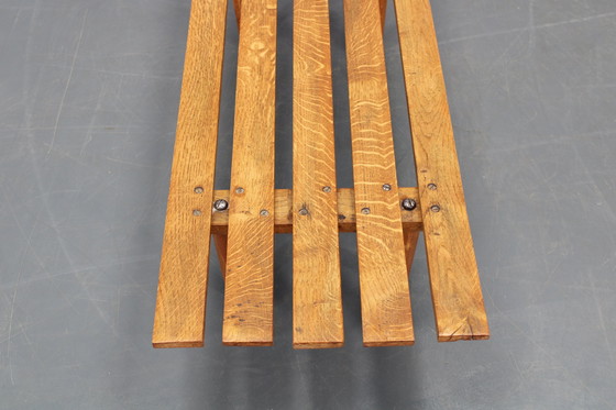 Image 1 of Banco de madera con macetas, década de 1970, Checoslovaquia