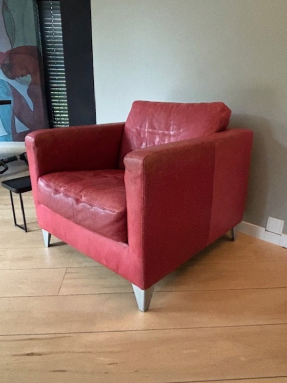 Image 1 of Fauteuils Machalke & Machalke (2) en cuir rouge