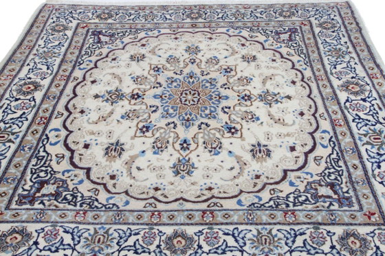 Original Hand-Knotted Persian Rug Nain Kashmari 210 x 200 cm – Rugs & carpets, Wool (photo 9 of 16)