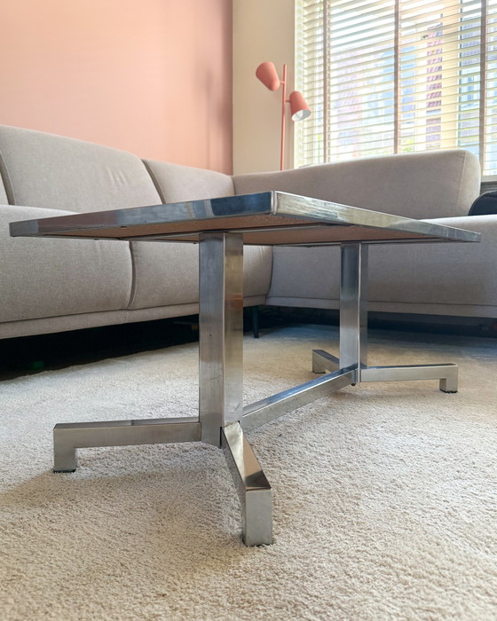 Image 1 of Vintage salontafel met keramische tegels