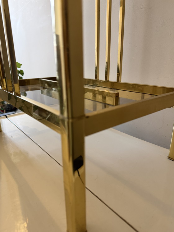 Hollywood Regency Magazine rack – Glass, Metal (photo 2 of 7)