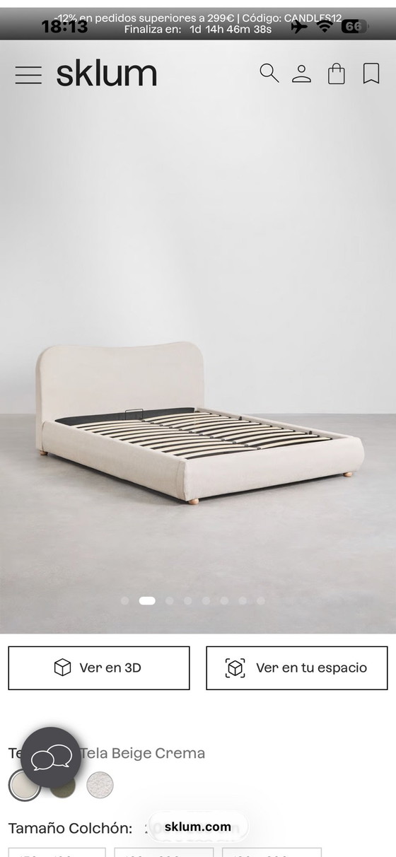 King Size Bed 180x 200 – sklum, Matrassen en bedbodems, Hout, Wol (photo 4 of 5)