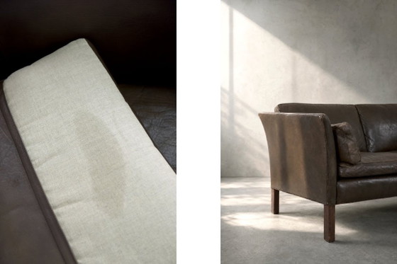 Image 1 of Divano Cromwell in pelle stile Mid-Century Modern, disegnato da Arne Norell negli anni '60.