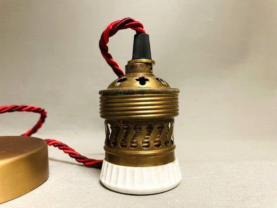 Image 1 of Hanglamp antiek messing