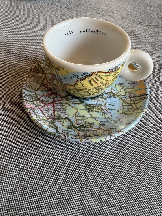 Rare illy Art Collection 1998 – Robert Rauschenberg – Ensemble de 5 tasses à expresso (Intact) (photo 7 of 10)