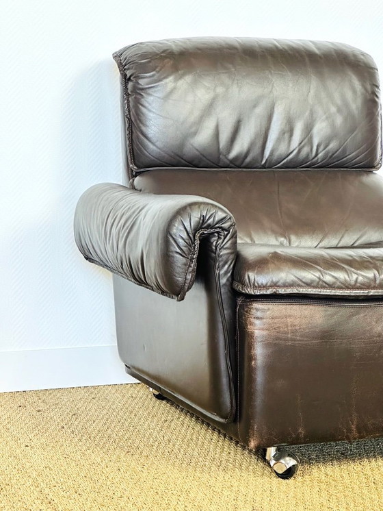 Image 1 of Canapé Modulaire et fauteuil vintage en Cuir, Allemagne, 1970, Set de 4