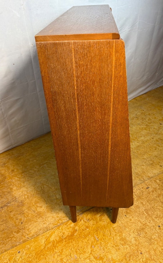 Image 1 of Mid-Century Retro Vintage Oak Display Cabinet by G Plan – Brandon Range   Compact Design • Sliding Doors • Iconic British Mid-Ce