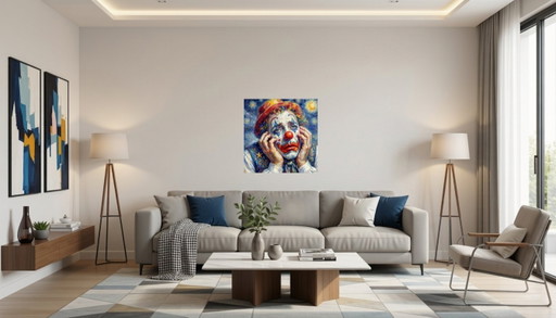 Pintura / Payaso Triste Van Gogh / (60x60 Cm)