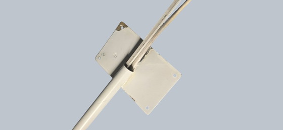 Image 1 of Minimalist metal wall light in the style of Jean Prouvé, circa 1950