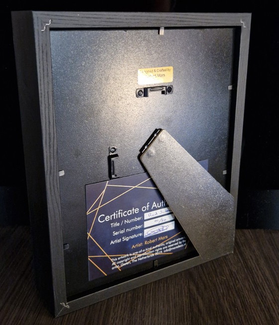 Image 1 of Véritables papillons sur or 23 carats Masque Scream taxidermie œuvre d'art dans un cadre