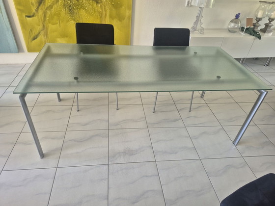 Tavolo da pranzo in vetro con base in metallo (200x90 cm) – Tavoli da pranzo (photo 2 of 6)