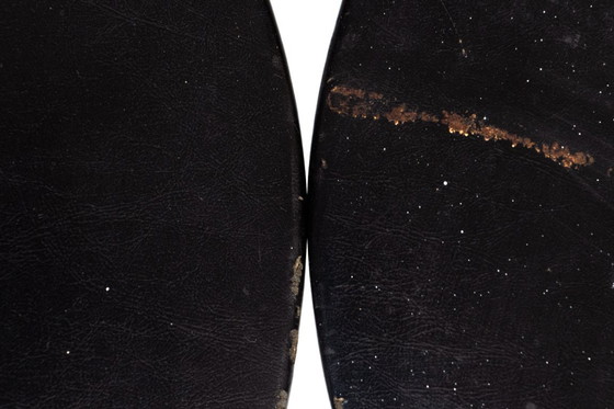 Image 1 of Early editions ant chairs Arne jacobsen By fritz hansen Upholster with black leather seats