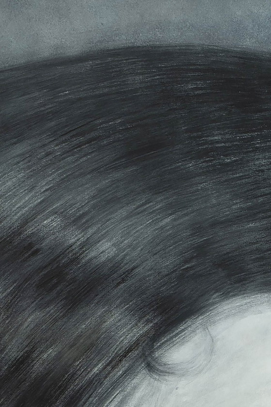 Image 1 of Evelyne Baget, Gemäldedetail eines Porträts einer jungen Frau. Zeitgenössisch.