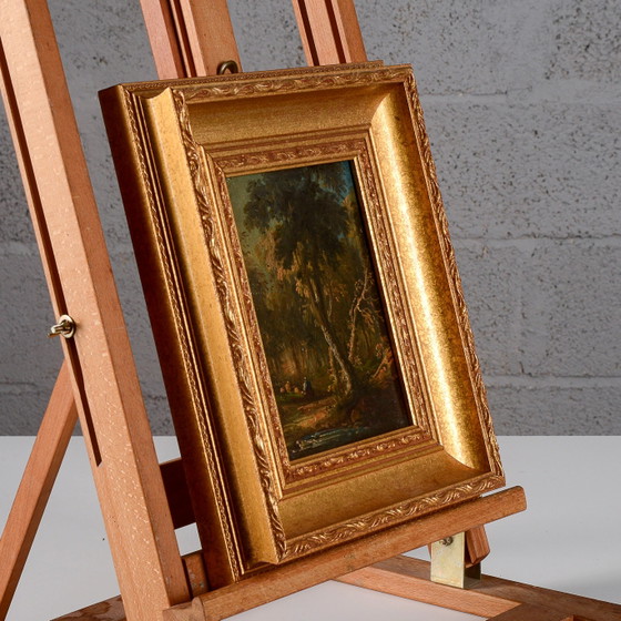 Miniatura paesaggistica a olio su tavola del XIX secolo – Dipinti e disegni (photo 6 of 9)