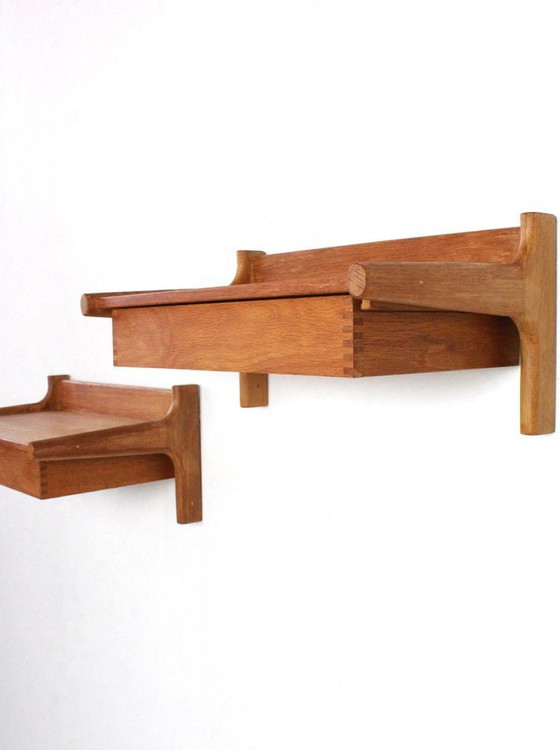 Image 1 of Set of two floating night cabinets by Kai Kristiansen for Kaagaards Møbelfabrik, Denmark 60's
