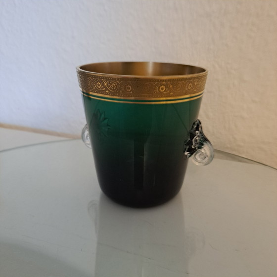 Set secchiello per il ghiaccio Theresienthal Concord Mintonborde verde smeraldo con bordo in vero oro 24 (photo 12 of 12)