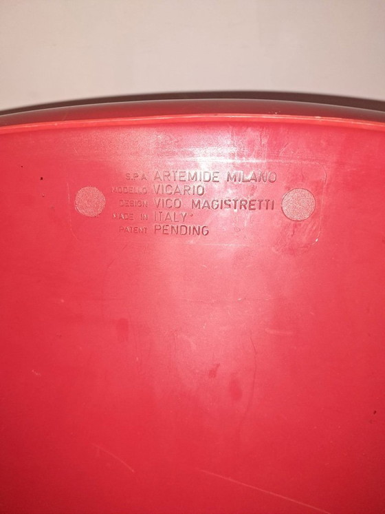 Image 1 of Artemide Milano – Modello Vicario designstoel | donkerrood | vintage | goede staat