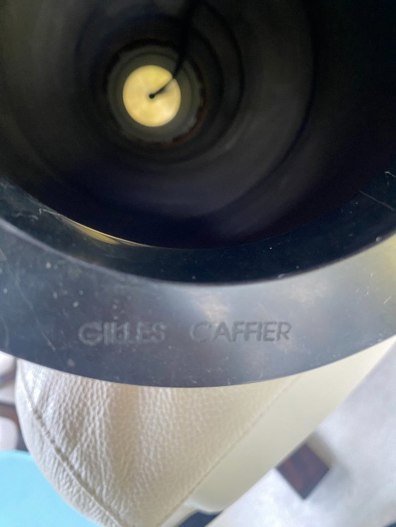 Image 1 of Lampada rivestita in pelle firmata Gilles Caffier