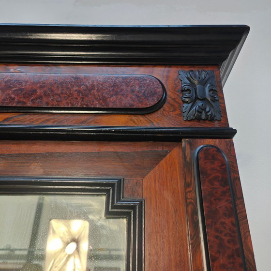 Image 1 of Vintage antieke kledingkast garderobekast kleerkast spiegelkast demontabel