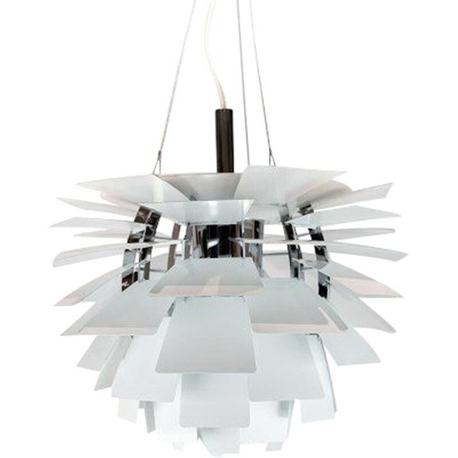 Vintage Suspension blanche artichaut par Poul Henningsen & Louis Poulsen 1958s