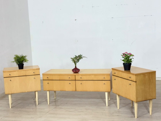 Image 1 of 2x comodini Mid-Century, comodini, tavolini laterali, vintage