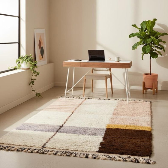 Alfombra bereber Beni Ourain hecha a mano, 2,5 x 1,5 m – Ahrend, Wool (photo 6 of 7)