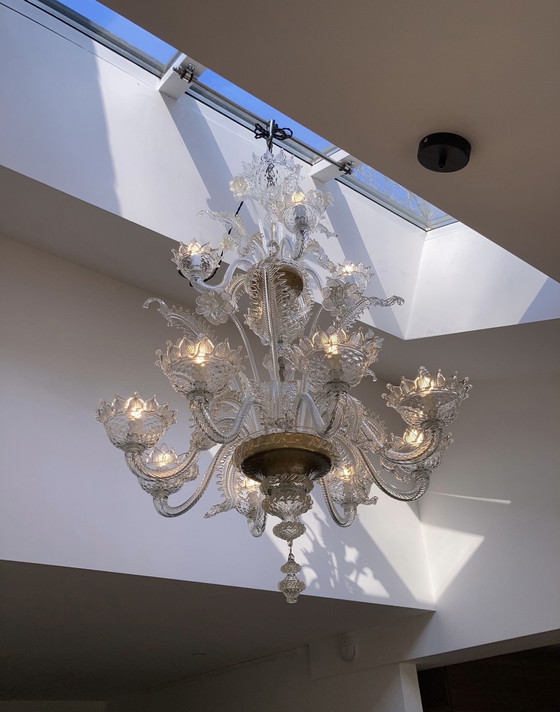 Image 1 of Venezianische Muranoglas-Kronleuchter mit 12 Lichtern