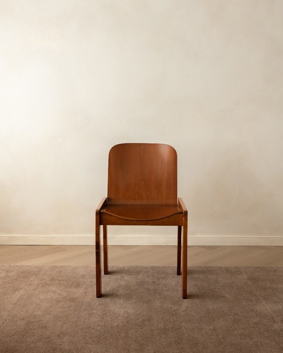 Sillas de comedor italianas de contrachapado, atribuidas a Molteni, años 70, juego de 4 – Molteni&C, Wood (photo 9 of 24)