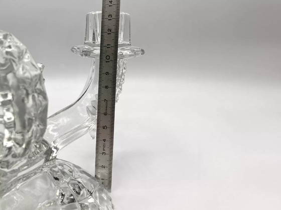 Image 1 of SKLO UNION Libochovice candle holder. Art Deco. Glass