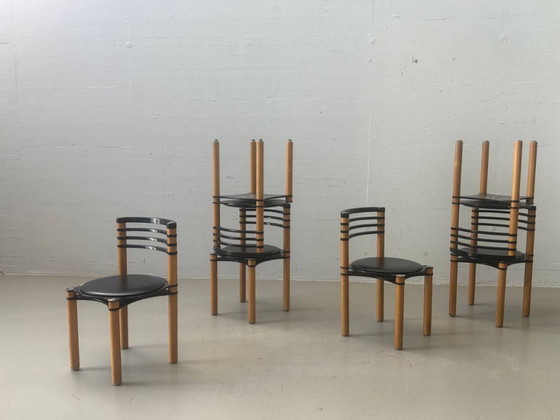 Chaise empilable Dietiker Modell 6800 par Kurt Thut, années 1980 – Fauteuils d'appoint, Wood (photo 6 of 17)