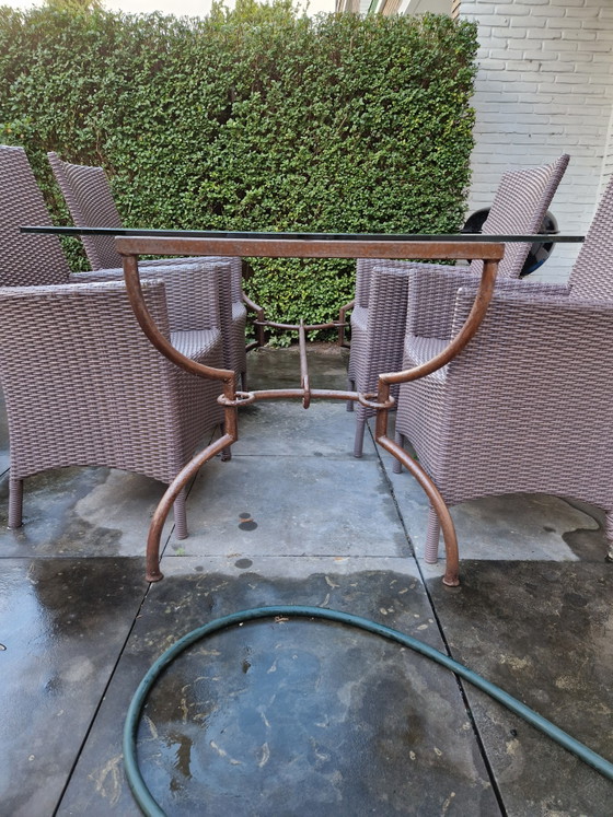 Glass garden table – Metal (photo 3 of 5)