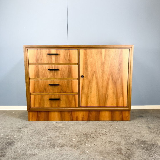 Image 1 of Cassettiera d'epoca, cassettiera, noce, anni '60, Midcentury