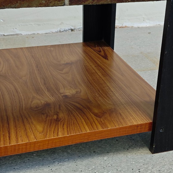 Image 1 of Vintage Brutalist slate living room / side table