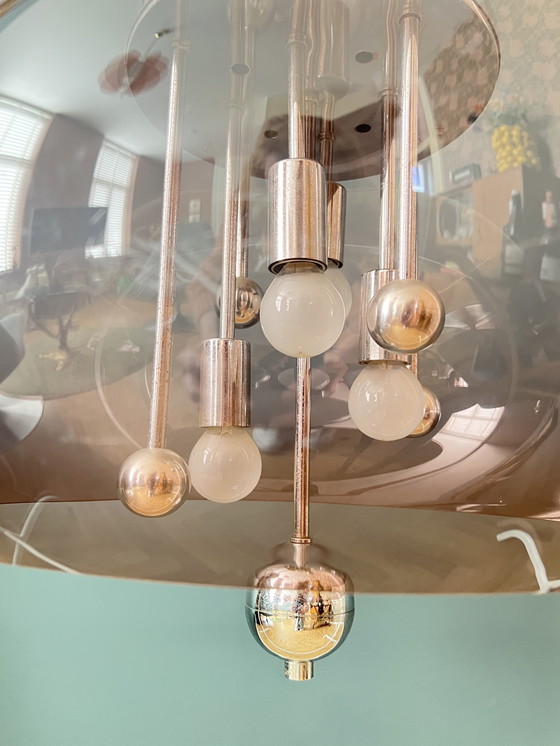 Image 1 of Lampada a sospensione Space Age con paralume in plastica