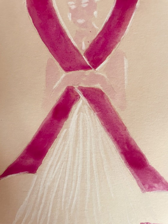 Quadro firmato ritratto femminile creazione per Ottobre Rosa « Apprivoiser » – Dipinti e disegni, Paper (photo 10 of 10)