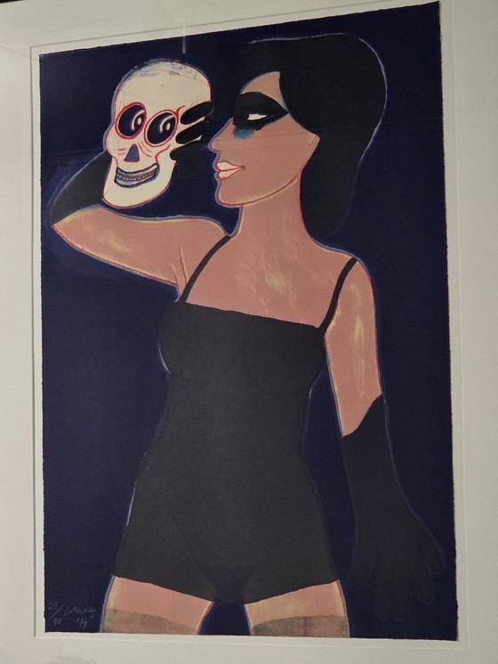Image 1 of Corneille - Femme et crâne - Signé - 1979 - 23/90