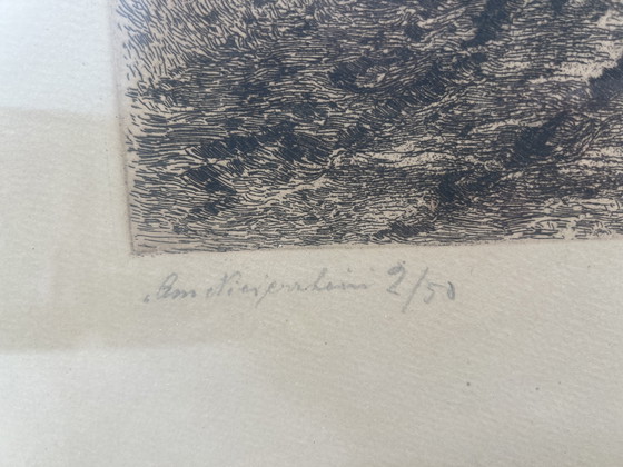 Image 1 of Peinture (11) - Lithographie de paysage - W. Hambüchen