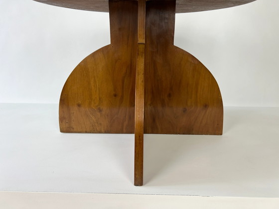 Modernist / Art Deco walnut occasional side table, circa 1930-50 – Wood (photo 6 of 8)