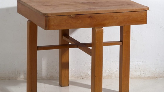 Tavolo da Lavoro in Legno Antico – Tavolino Europeo – circa 1920–1950 – Console, Rustic (photo 3 of 40)